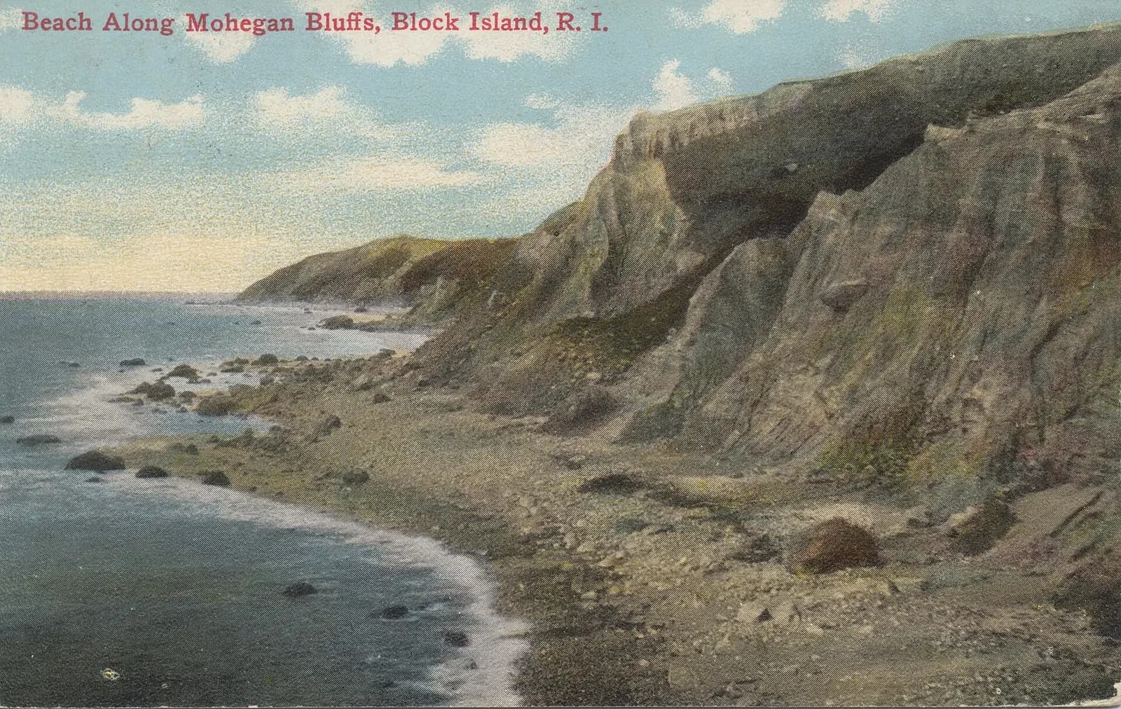 Block Island (Crescent Beach & Mohegan Bluffs), off Point Judith, Rhode Island - one of the best beaches in East Coast USA