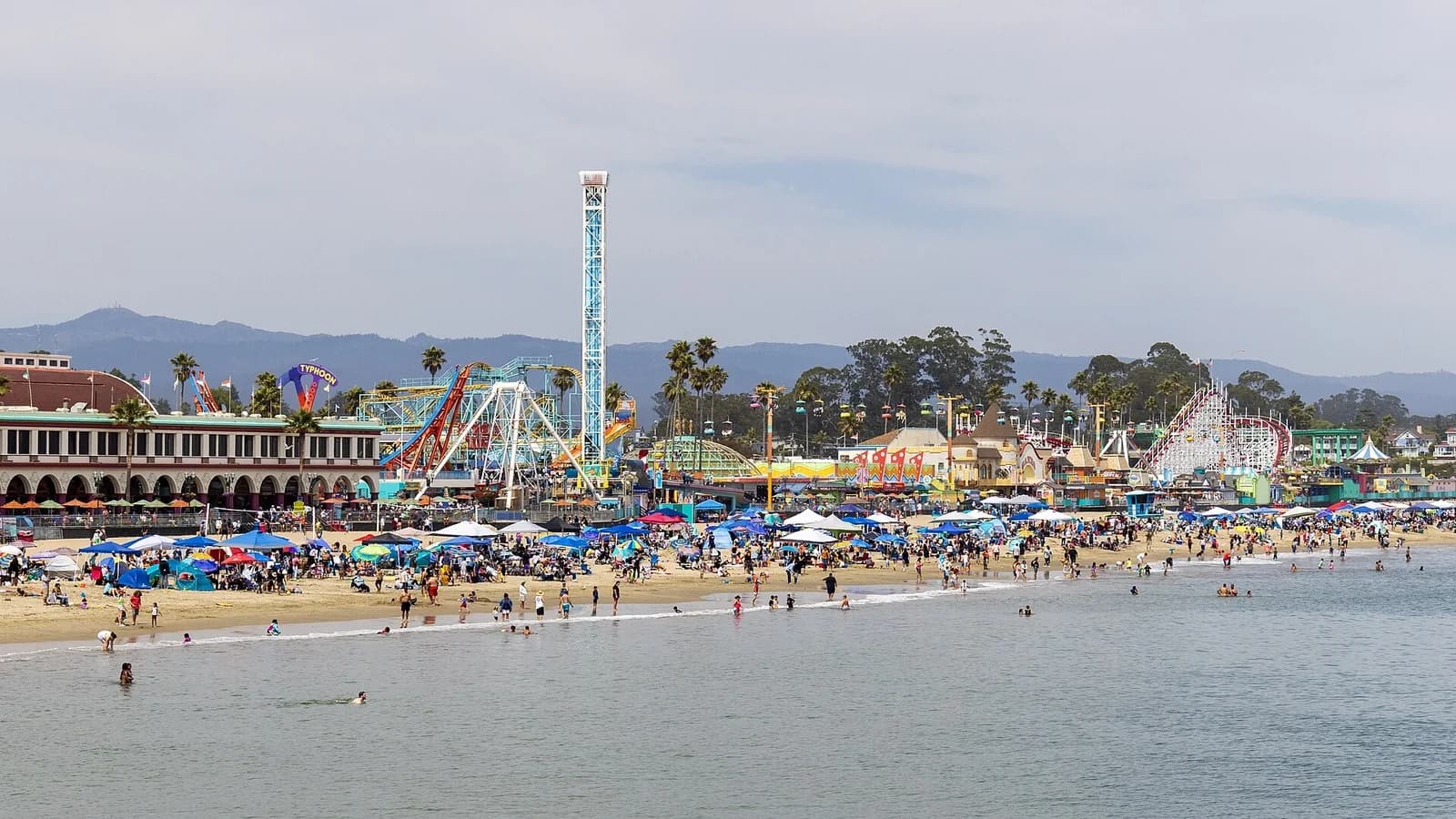 Santa Cruz Main Beach, Santa Cruz, Monterey Bay - one of the best beaches in California