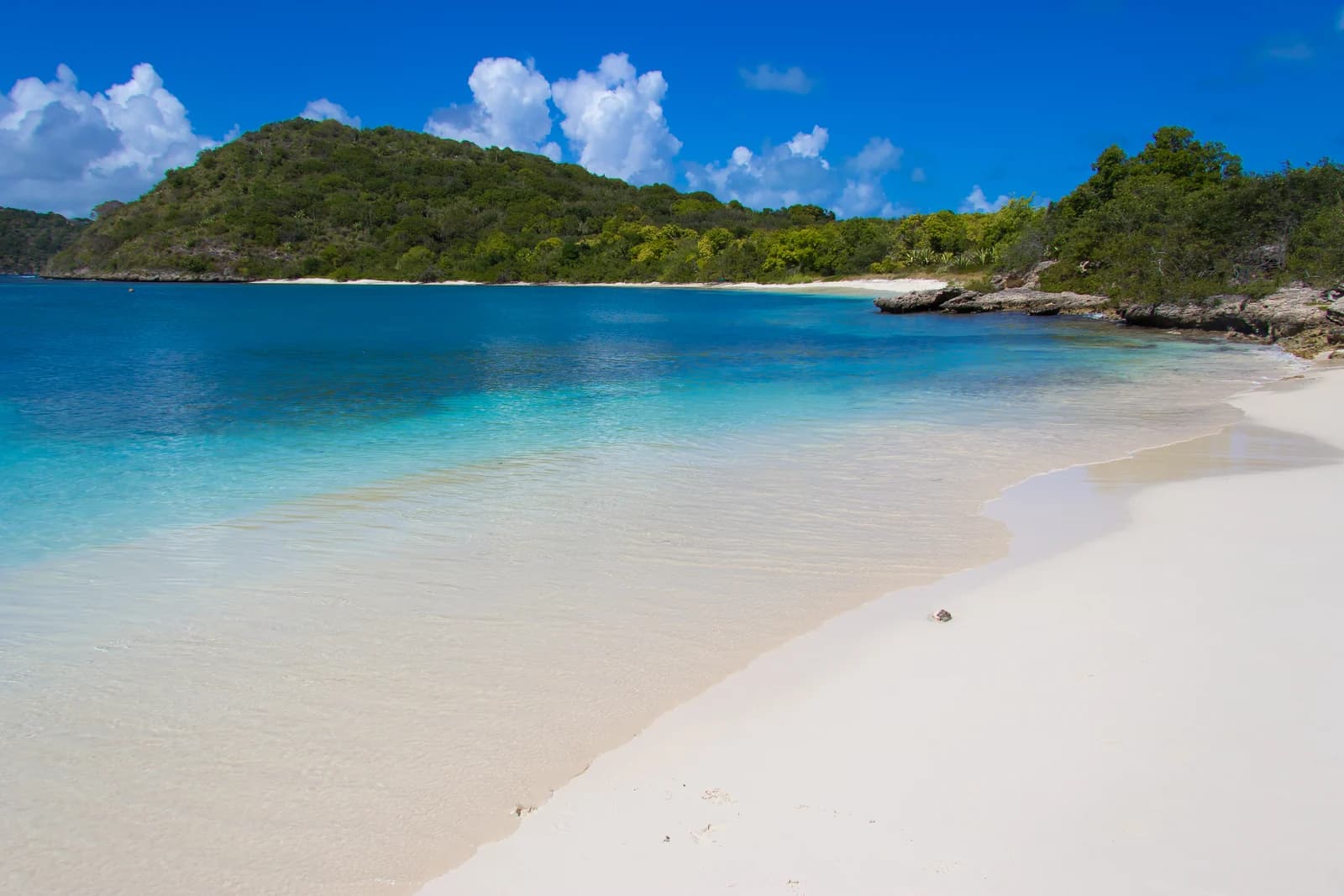 The beach on Green Island off Antigua's east coast, near Nonsuch Bay
