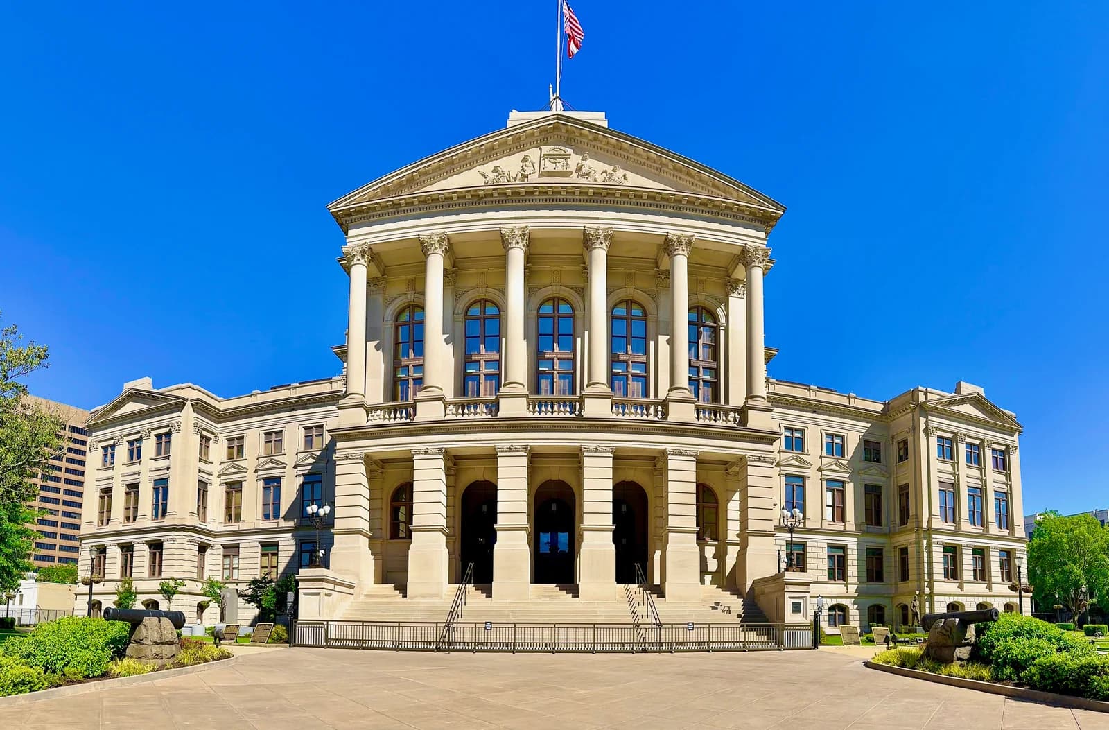 The Georgia State Capitol on the southern side of downtown Atlanta