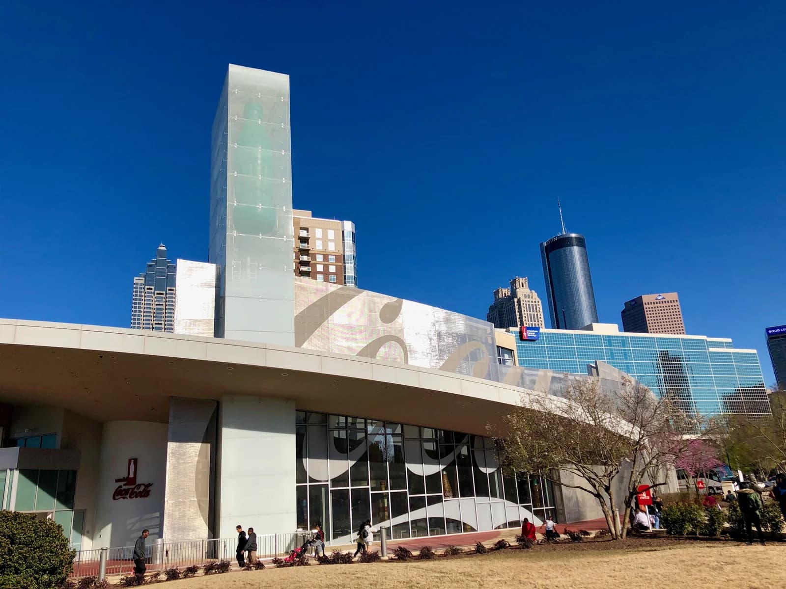 The World of Coca-Cola building on the edge of Centennial Olympic Park in Atlanta