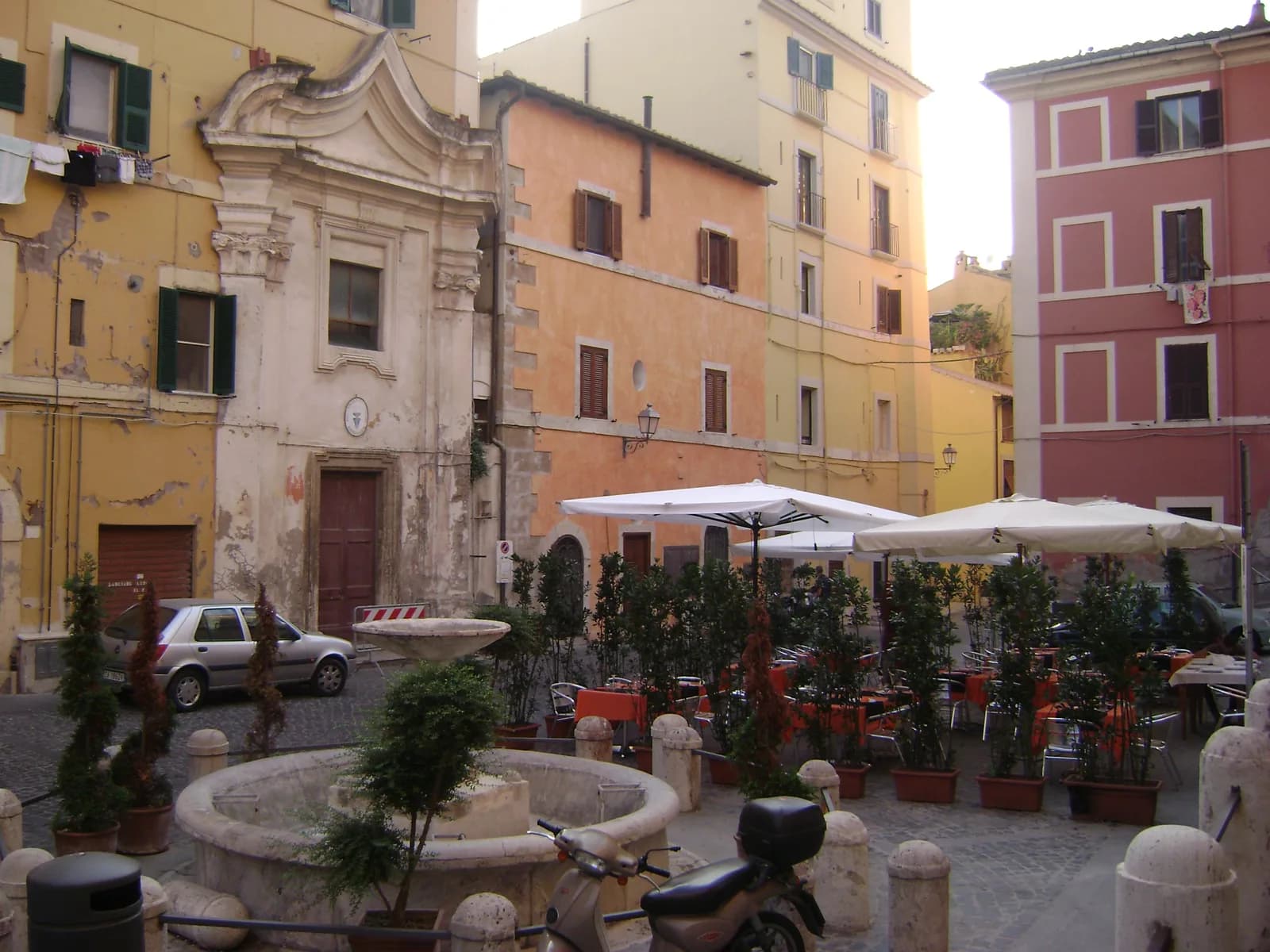 Piazza Leandra in the historic centre of Civitavecchia, the old-town square a few minutes from the railway station