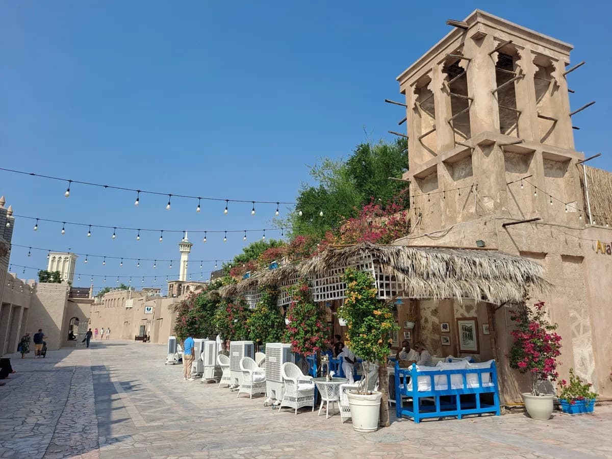 A wind tower in the restored Al Fahidi quarter, the oldest surviving part of Dubai