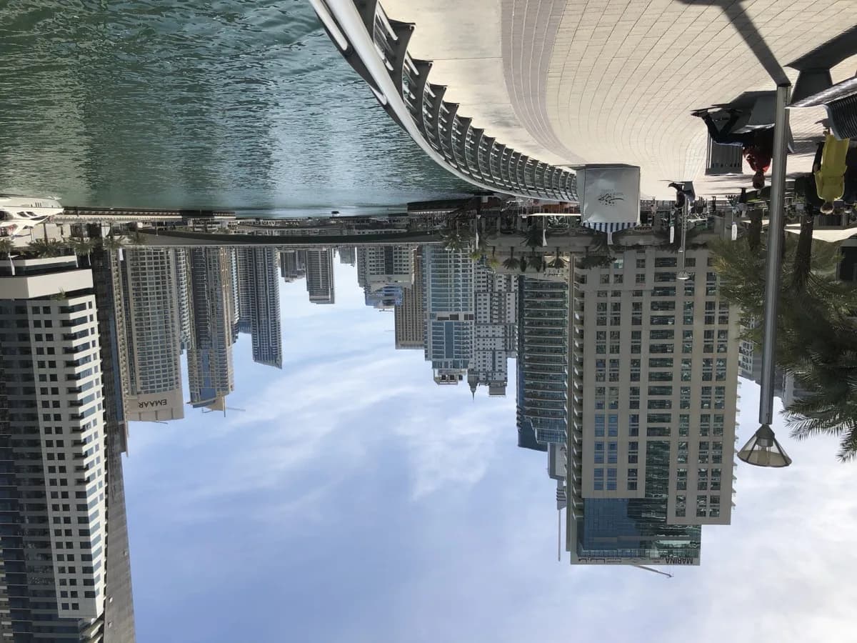 The Marina Walk promenade in Dubai, the one district you can live in on foot
