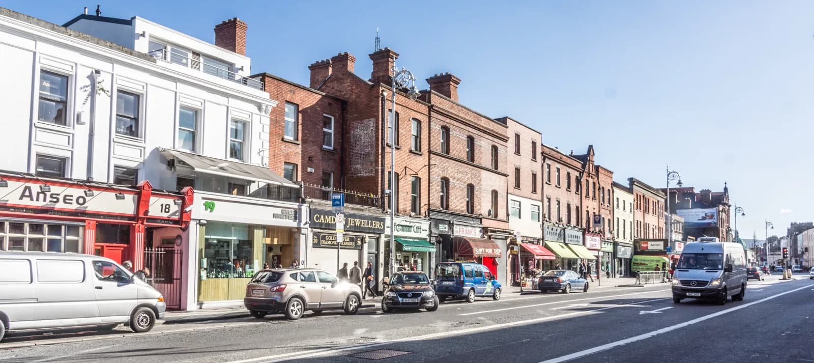 The shopfronts of Camden Street on Dublin's southside