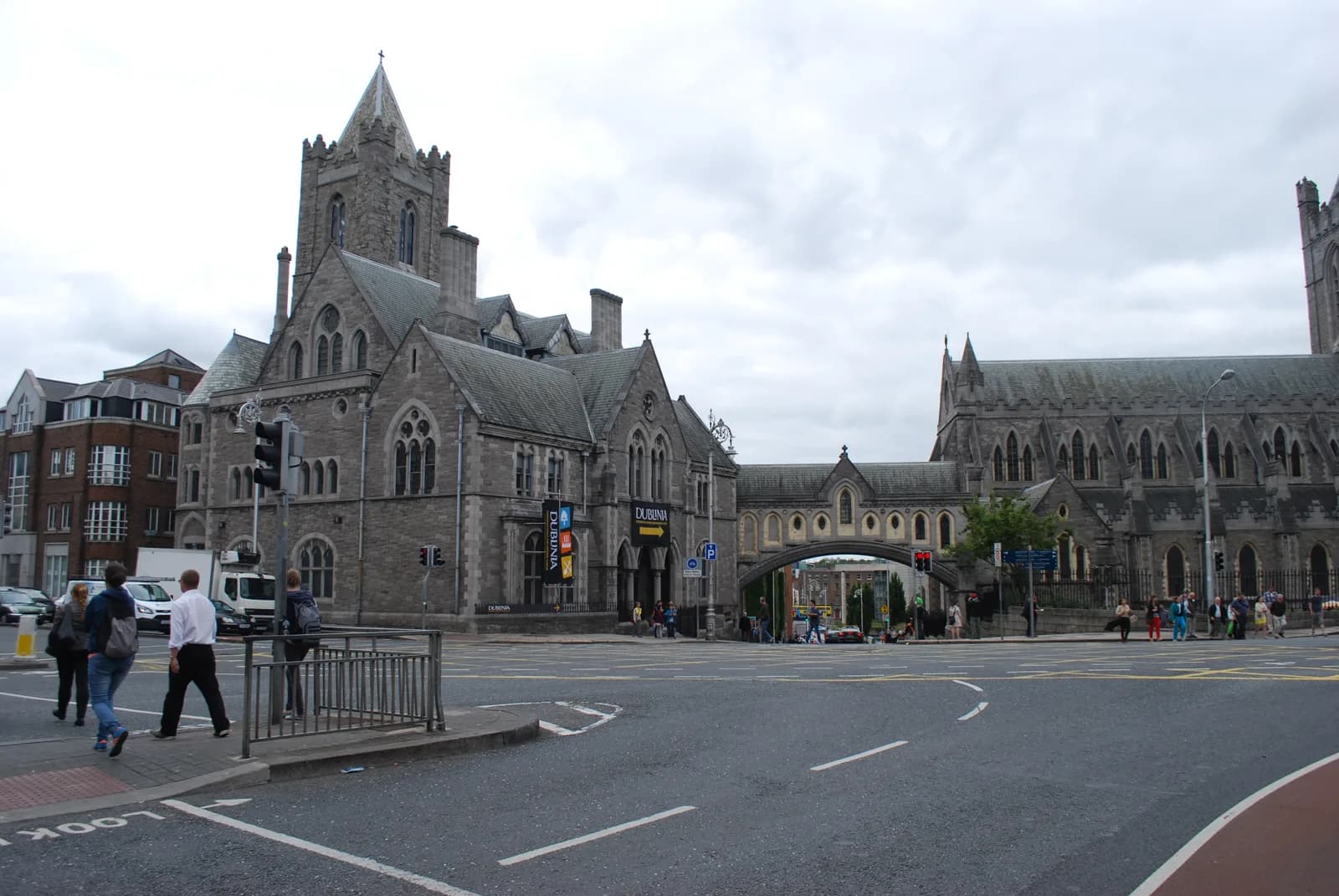 Christ Church Cathedral and the Synod Hall bridge in Dublin's old city