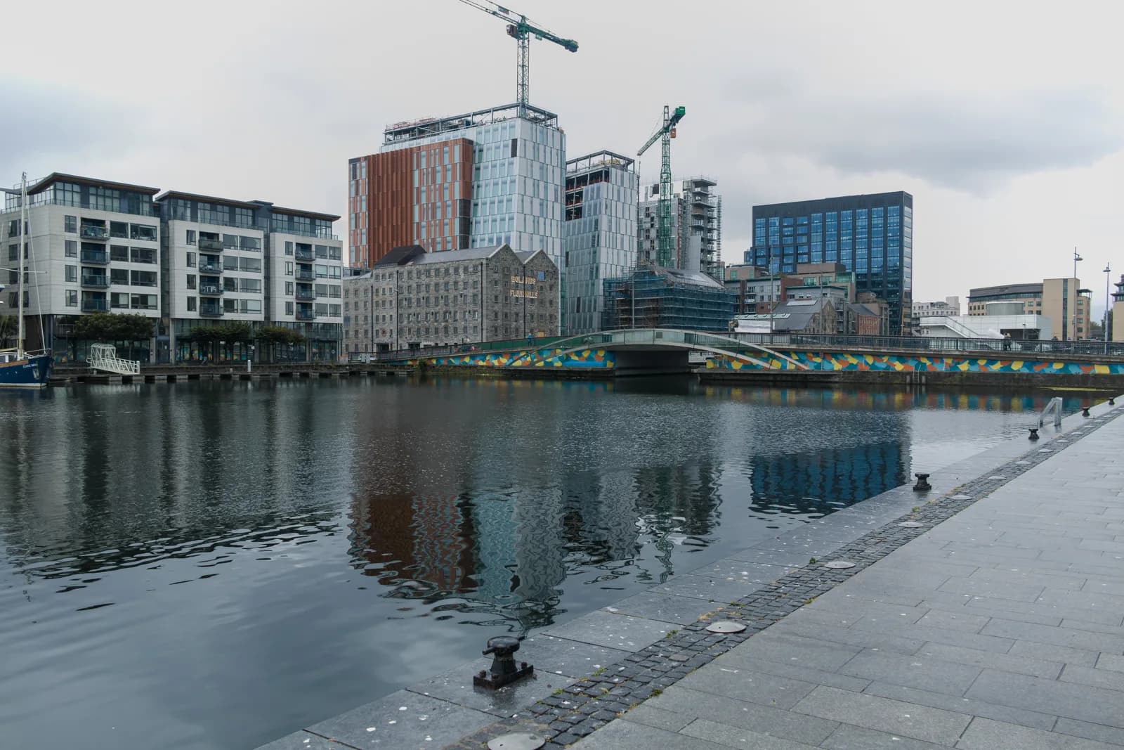 Grand Canal Square in the Dublin Docklands, the block around the Marker