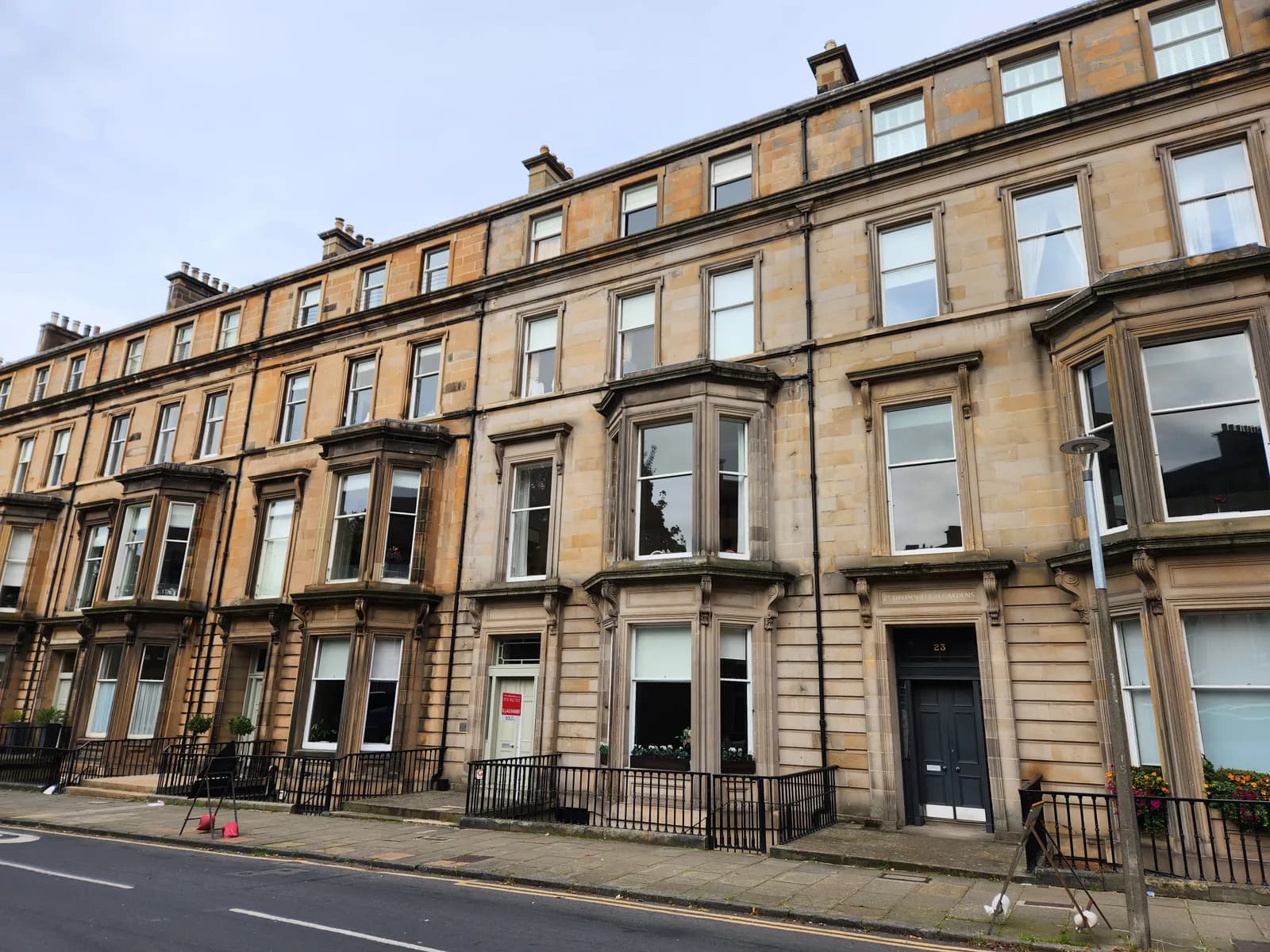 The Victorian terrace of Drumsheugh Gardens in Edinburgh West End