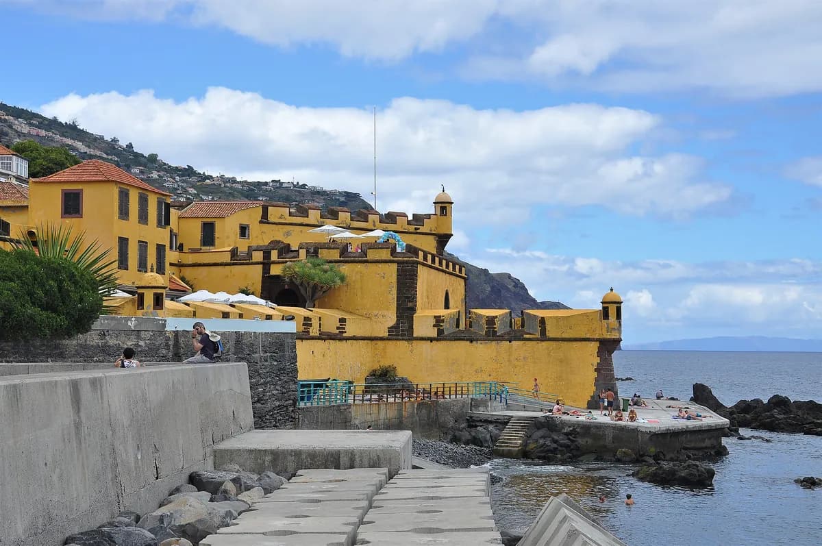 The Fortaleza de Sao Tiago on the seafront at the eastern end of Funchal's old town