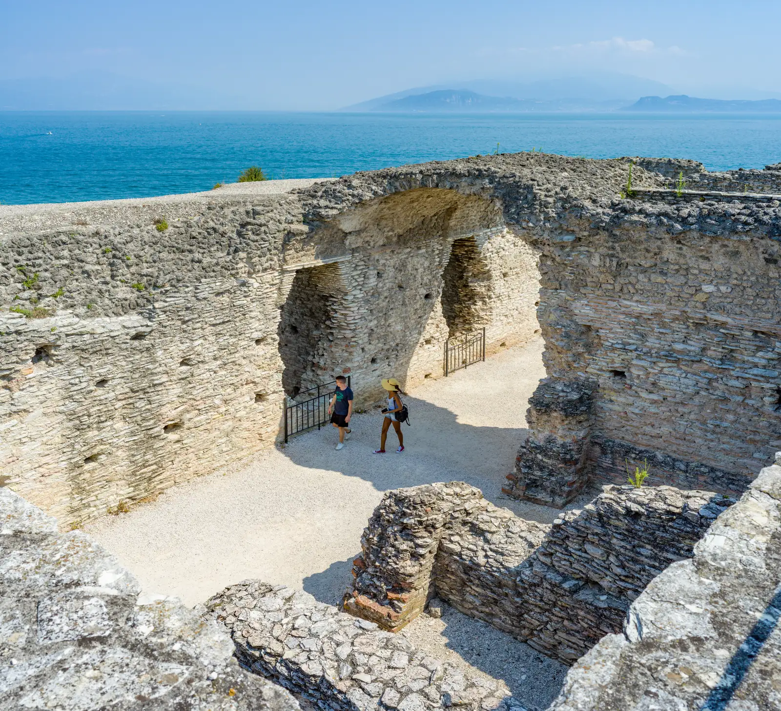 The Roman ruins of the Grotte di Catullo at the tip of the Sirmione peninsula, a few minutes' walk from the Villa Cortine hill