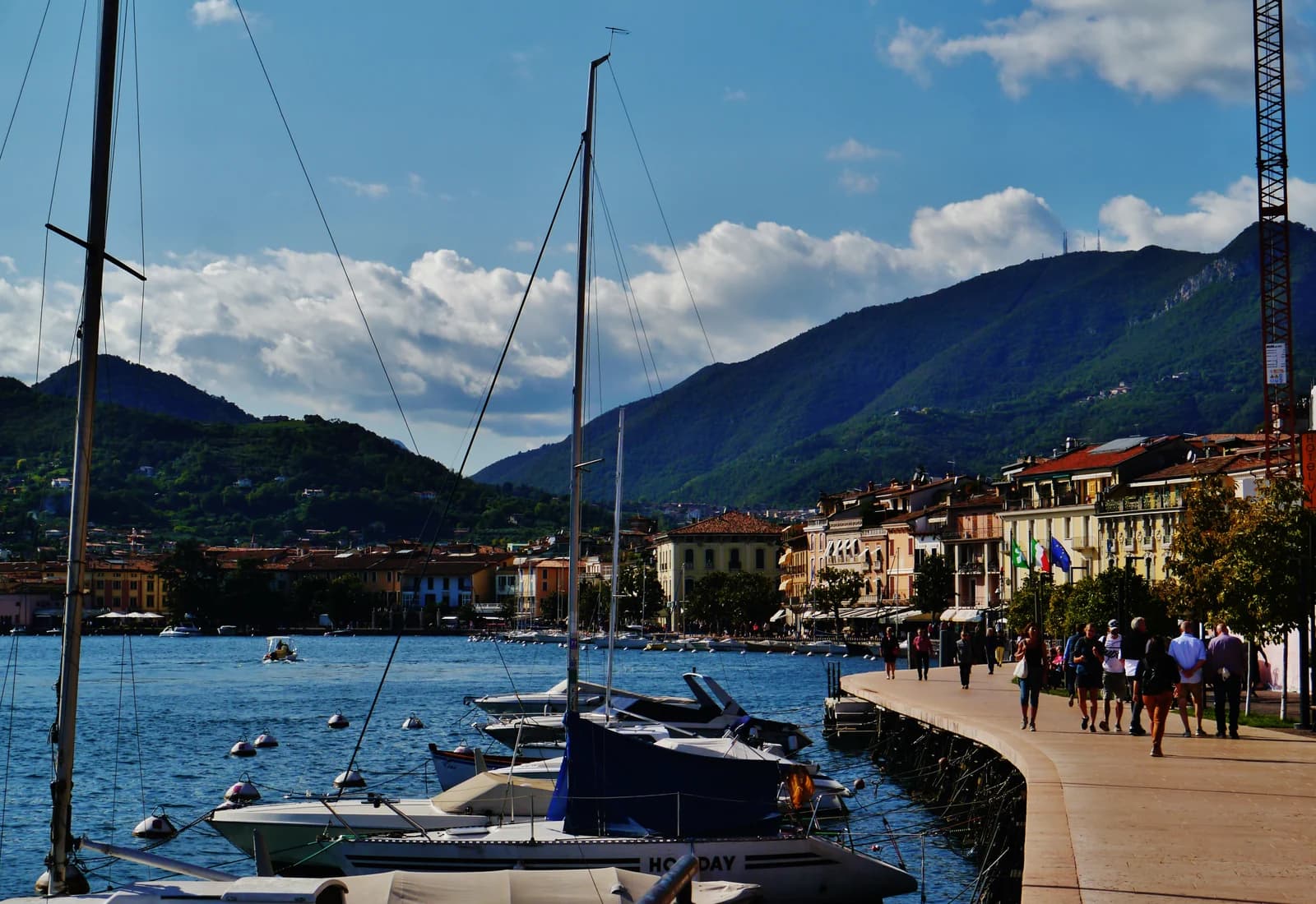 The Lungolago Zanardelli promenade along the gulf of Salò, the pedestrian lakefront of the town