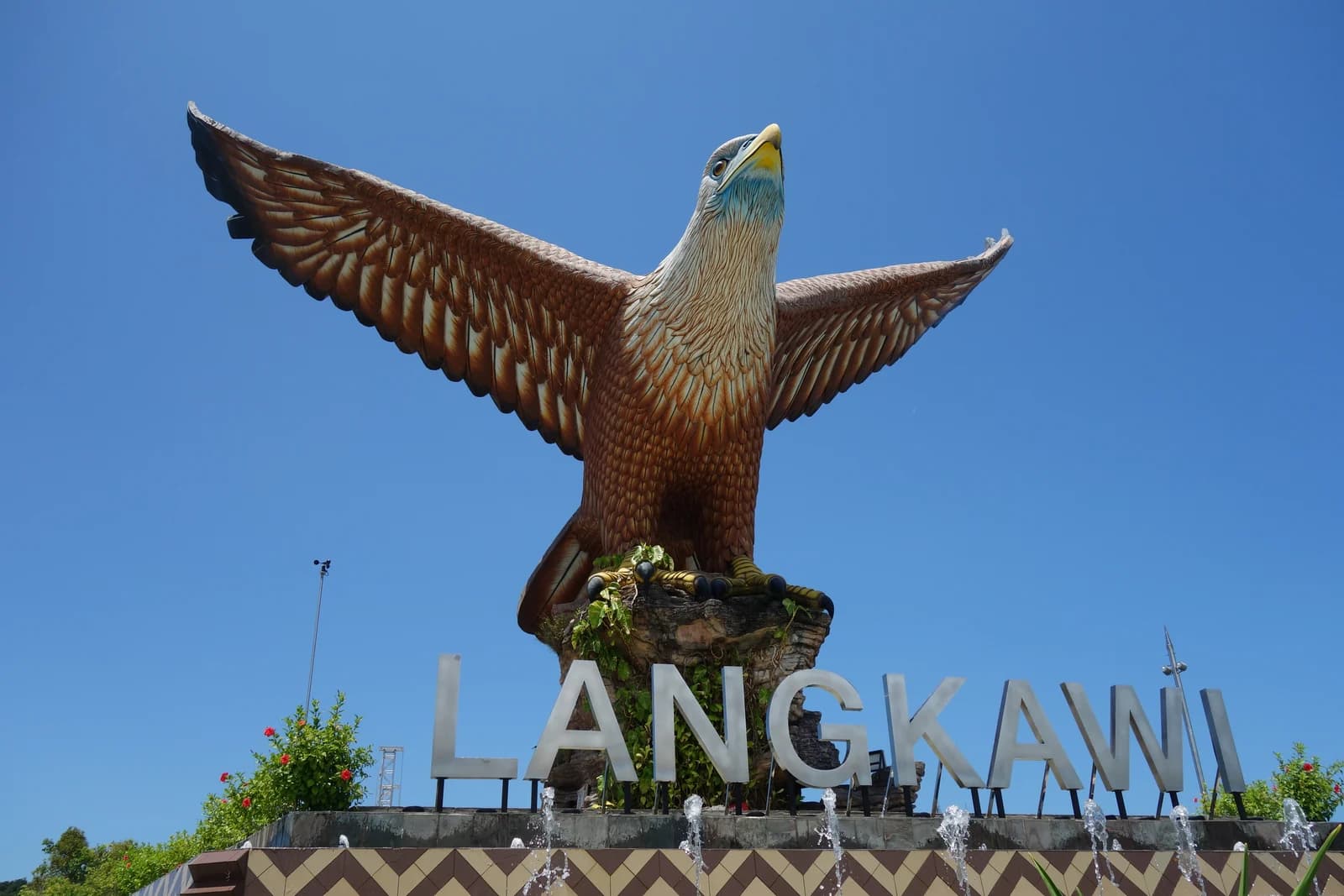 The eagle statue at Eagle Square on the waterfront of Kuah, the main town of Langkawi