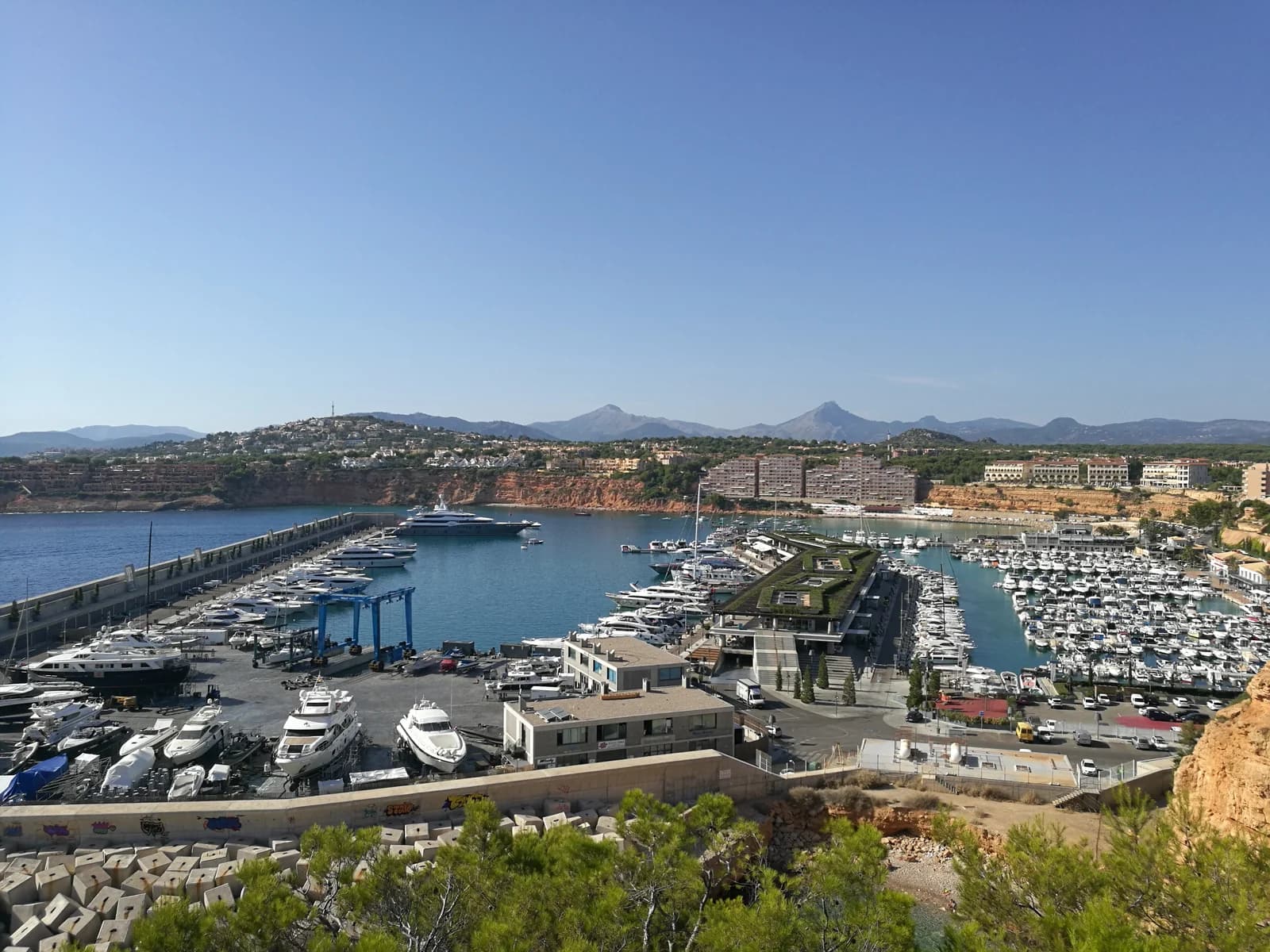 Yachts moored in Port Adriano marina at El Toro, on the south-west coast where one of the adults only hotels in Majorca stands