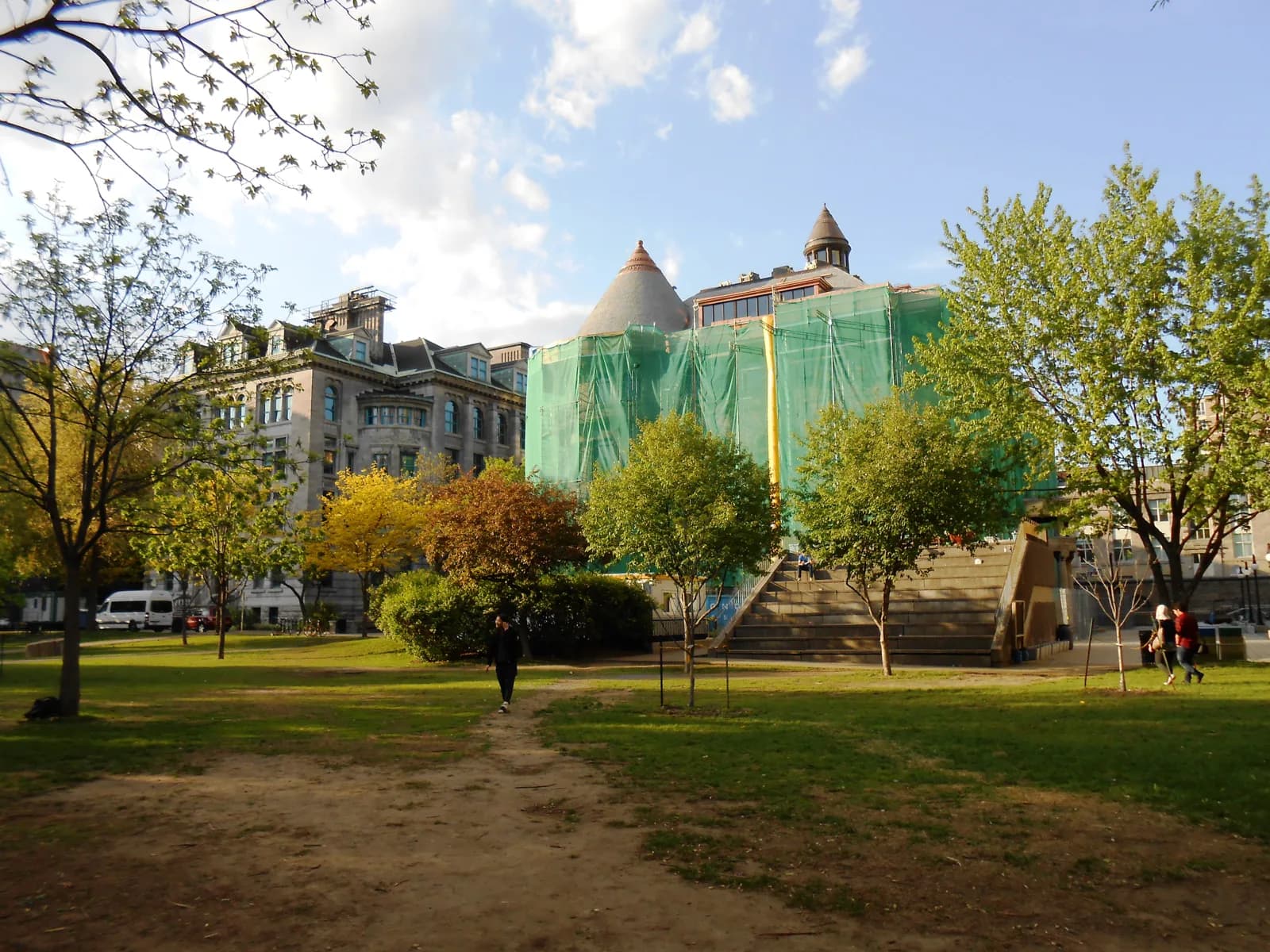 The lower field of the McGill campus near the Delta on President-Kennedy