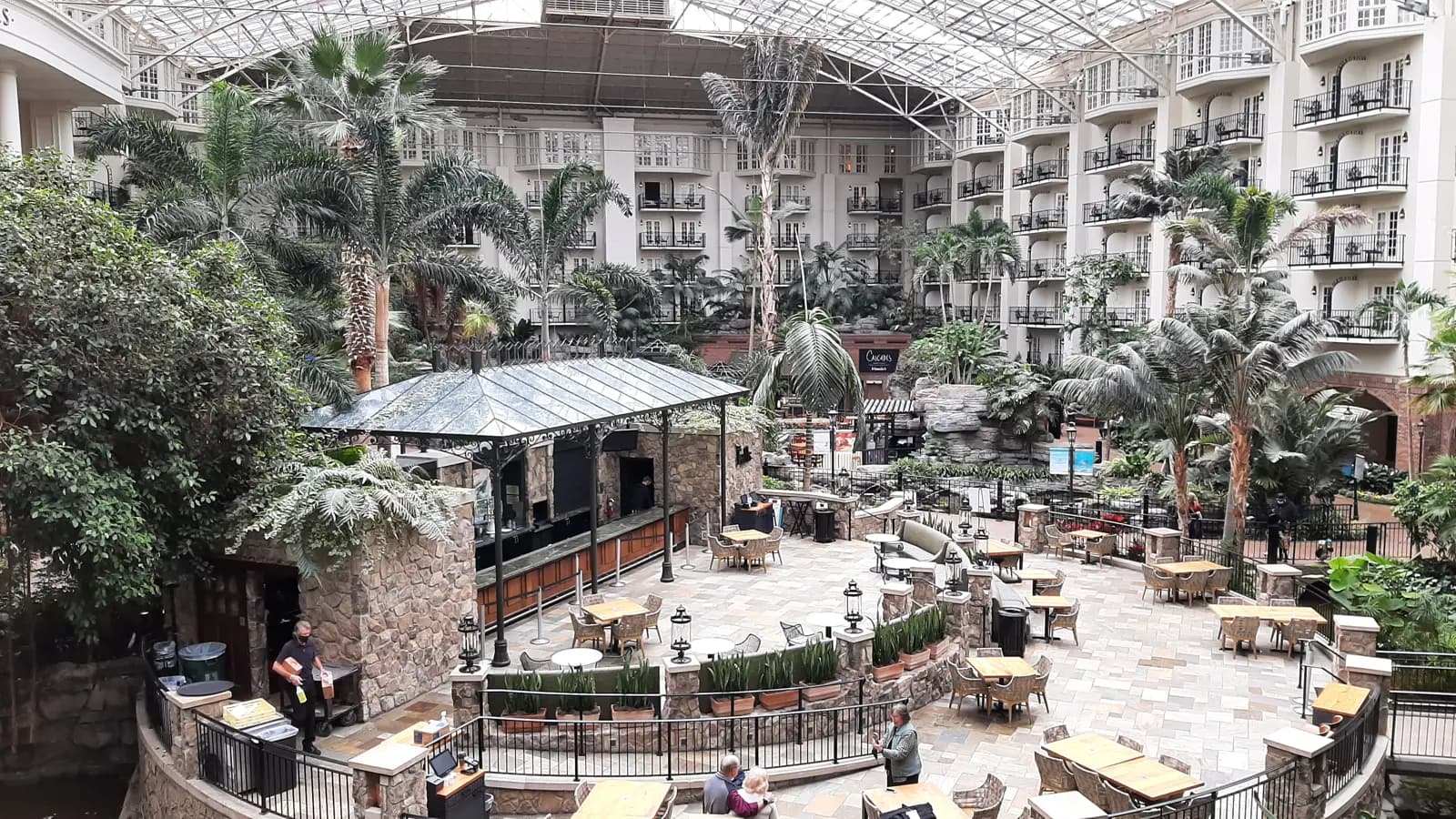 The Cascades atrium at Gaylord Opryland, nine acres of glasshouse gardens