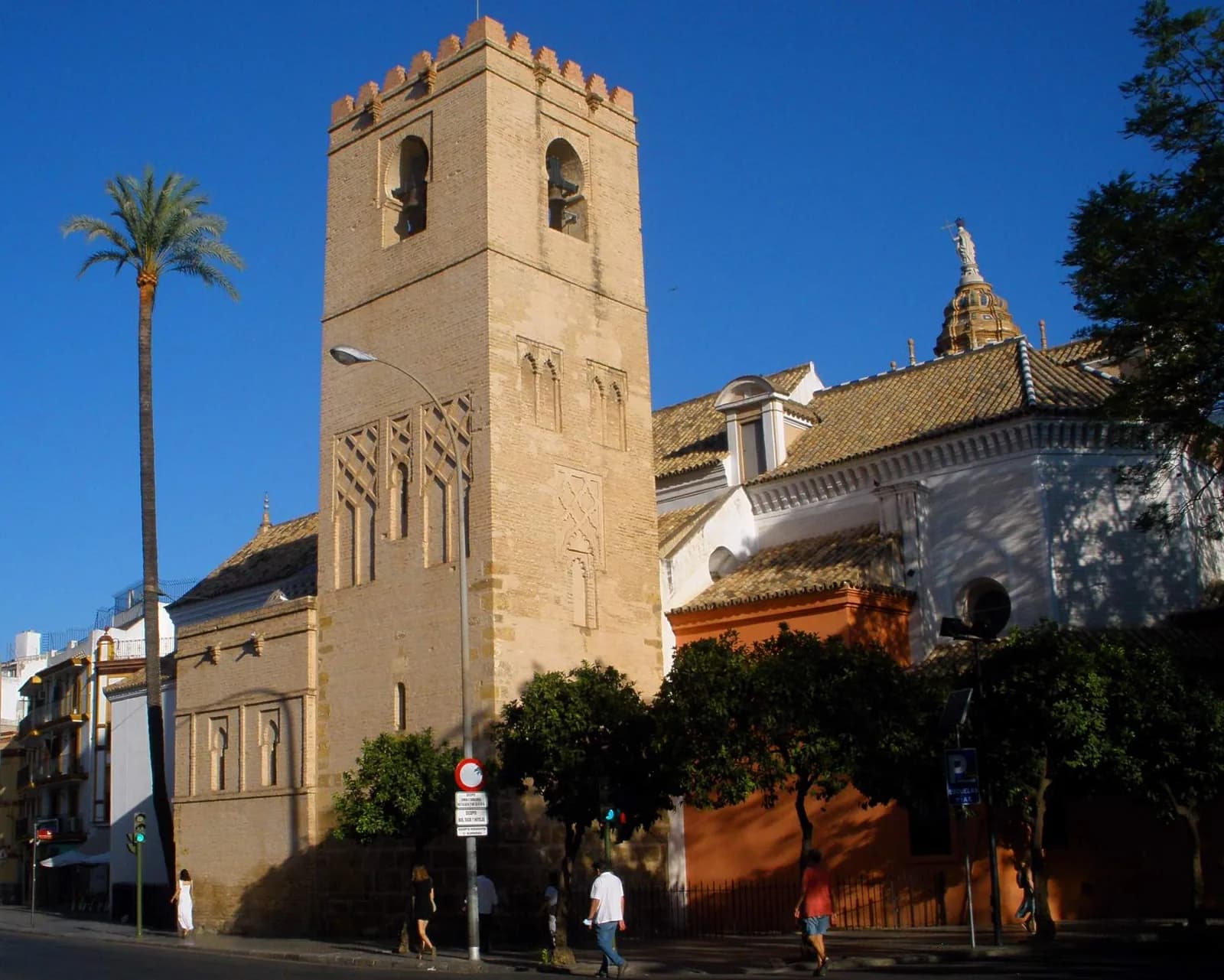 The church of Santa Catalina and its Mudejar tower in eastern Seville