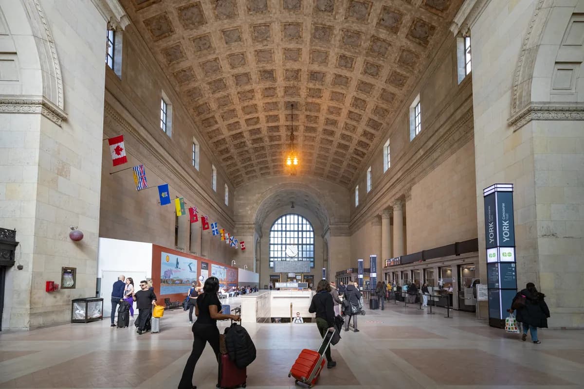 The Great Hall at Toronto Union Station, in the Financial District