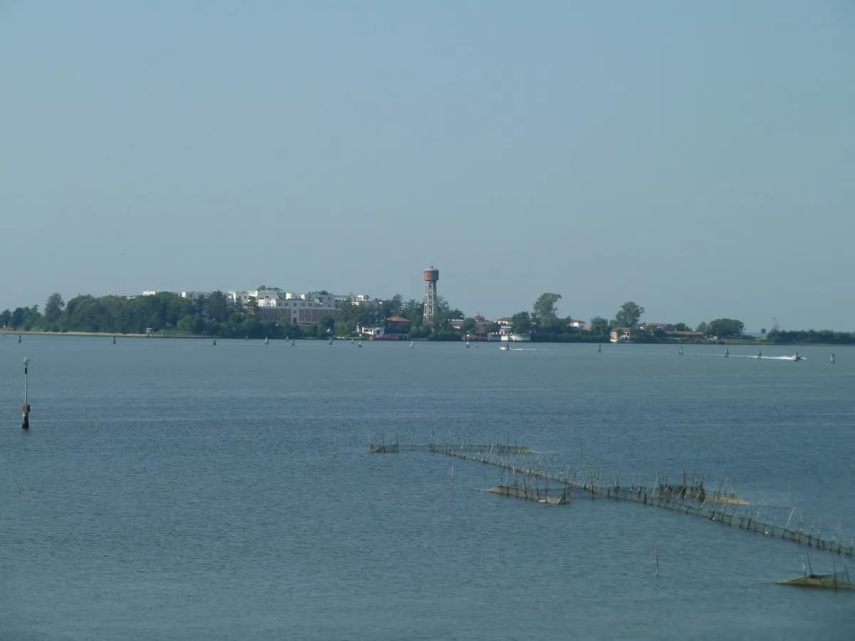 Sacca Sessola, the private island in the Venetian lagoon also known as Isola delle Rose