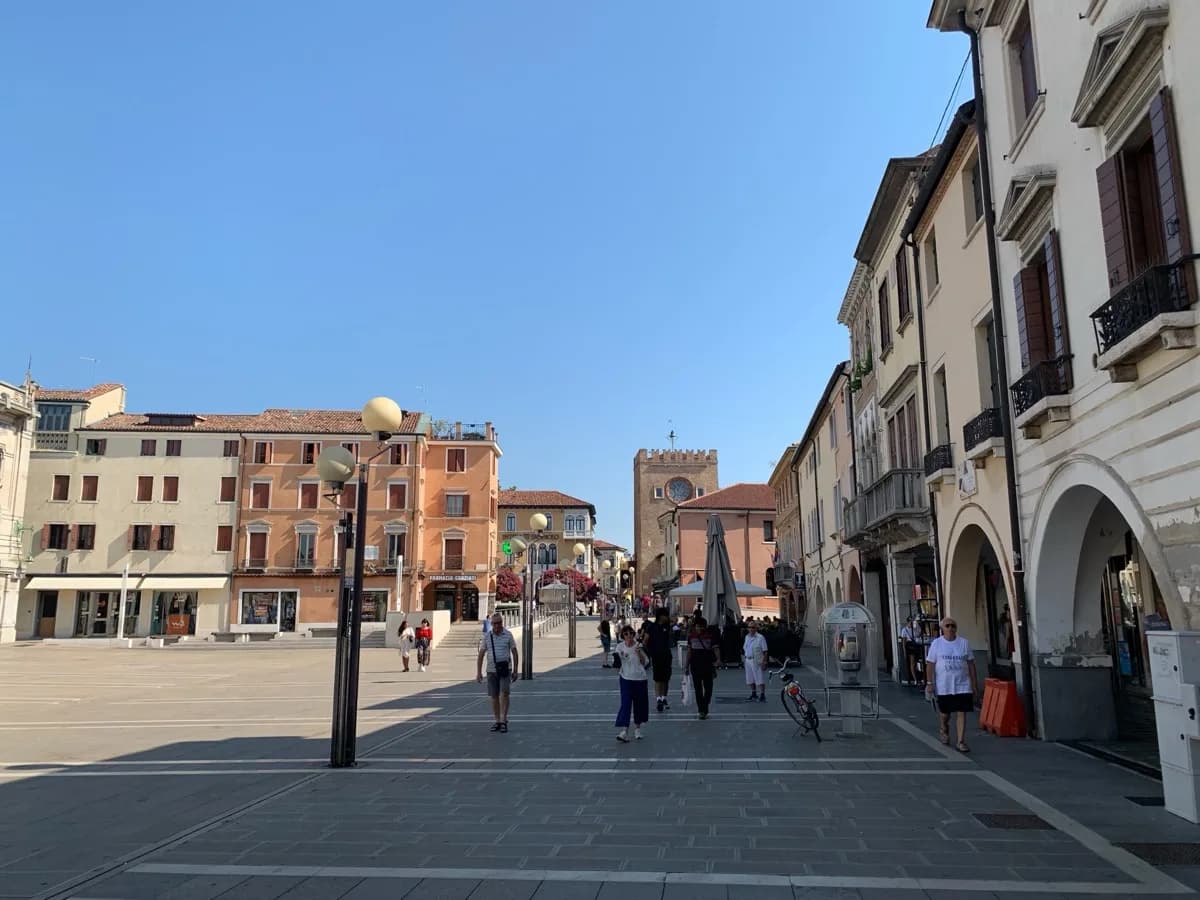 Piazza Ferretto in Mestre, the mainland town that is not Venice