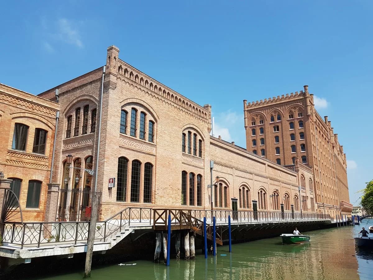 The former Molino Stucky flour mill on Giudecca, seen across the water