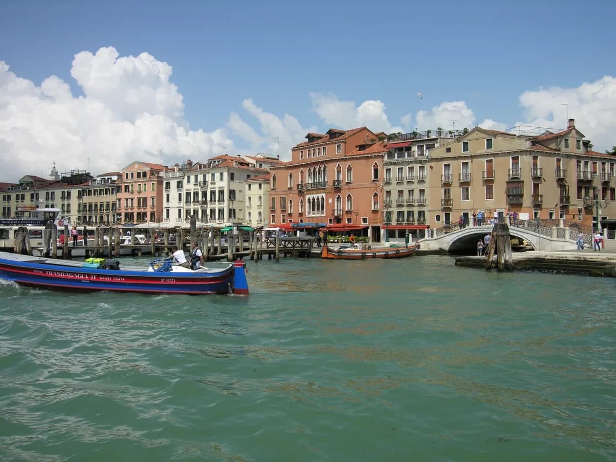 The Castello waterfront east of the Doge Palace in Venice