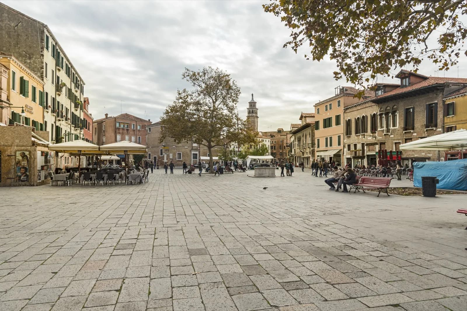 Campo Santa Margherita in Venice, one of the few squares with room for children to run