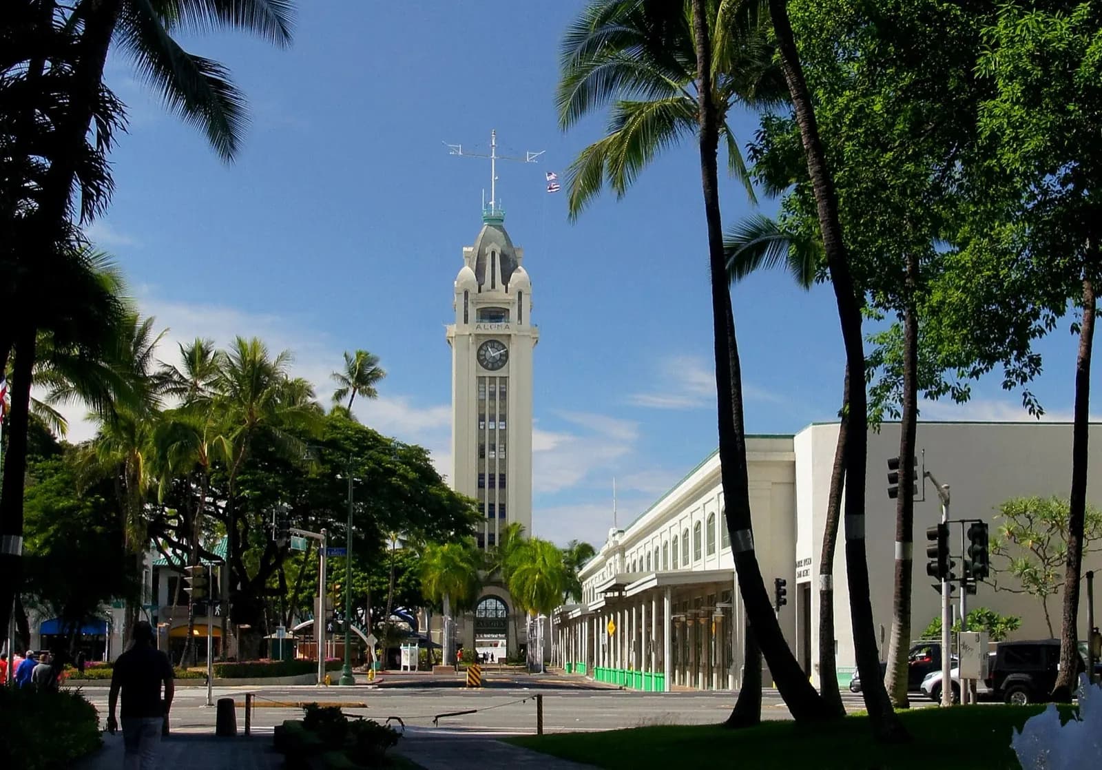 The Aloha Tower on the Honolulu waterfront, Hawaii