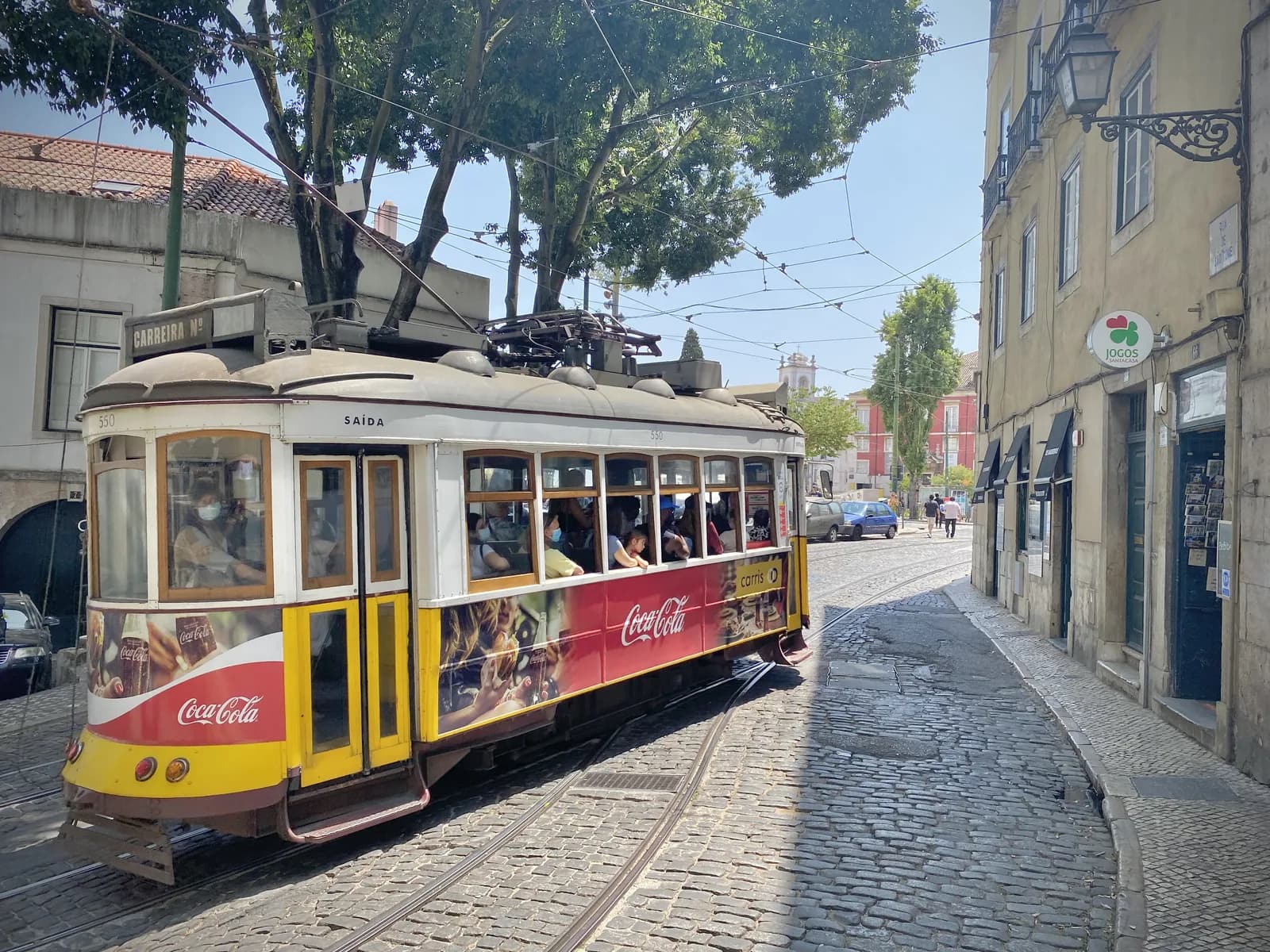 Alfama tram in Lisbon