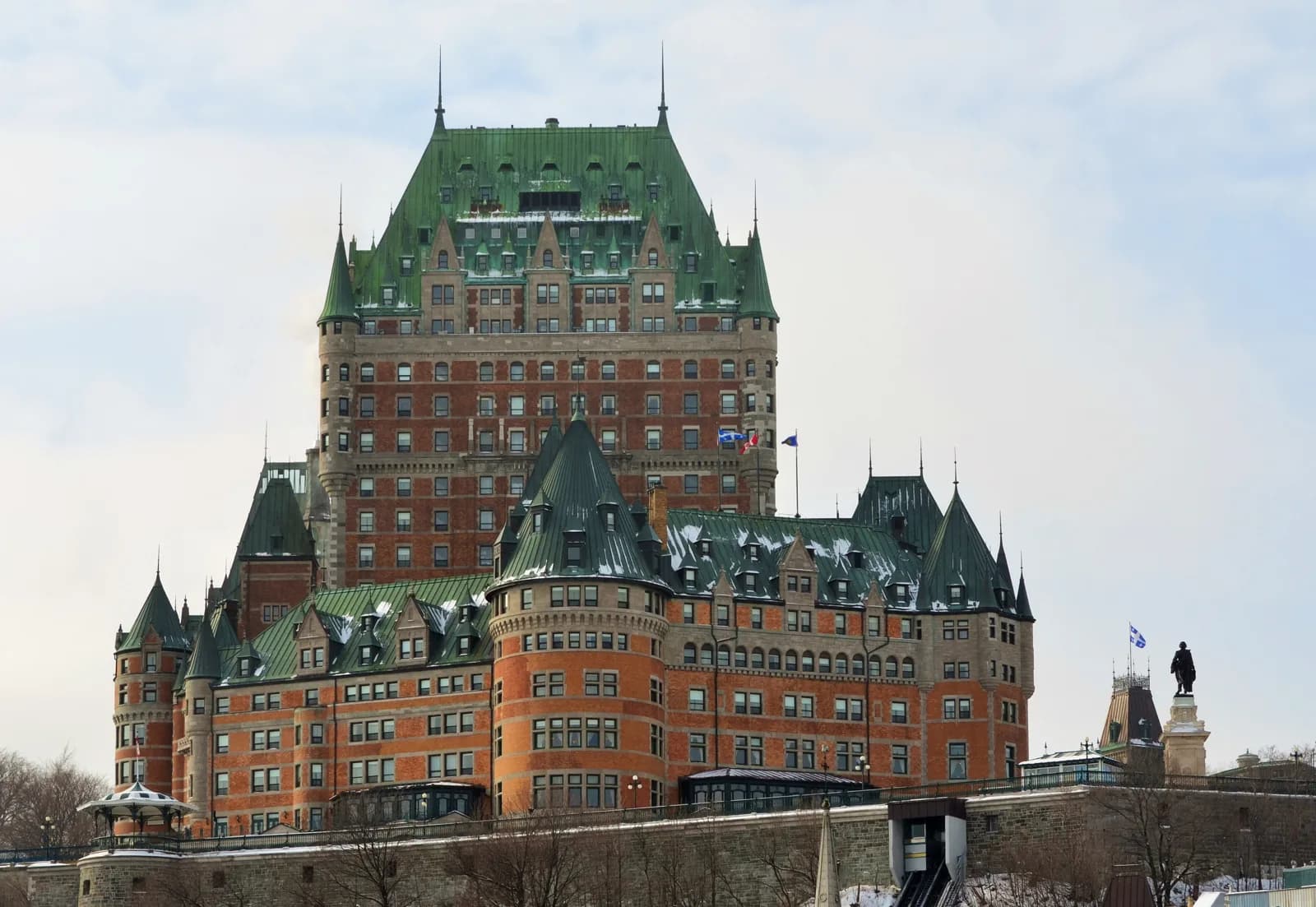 The Chateau Frontenac above Quebec City, the greatest day trip from Montreal