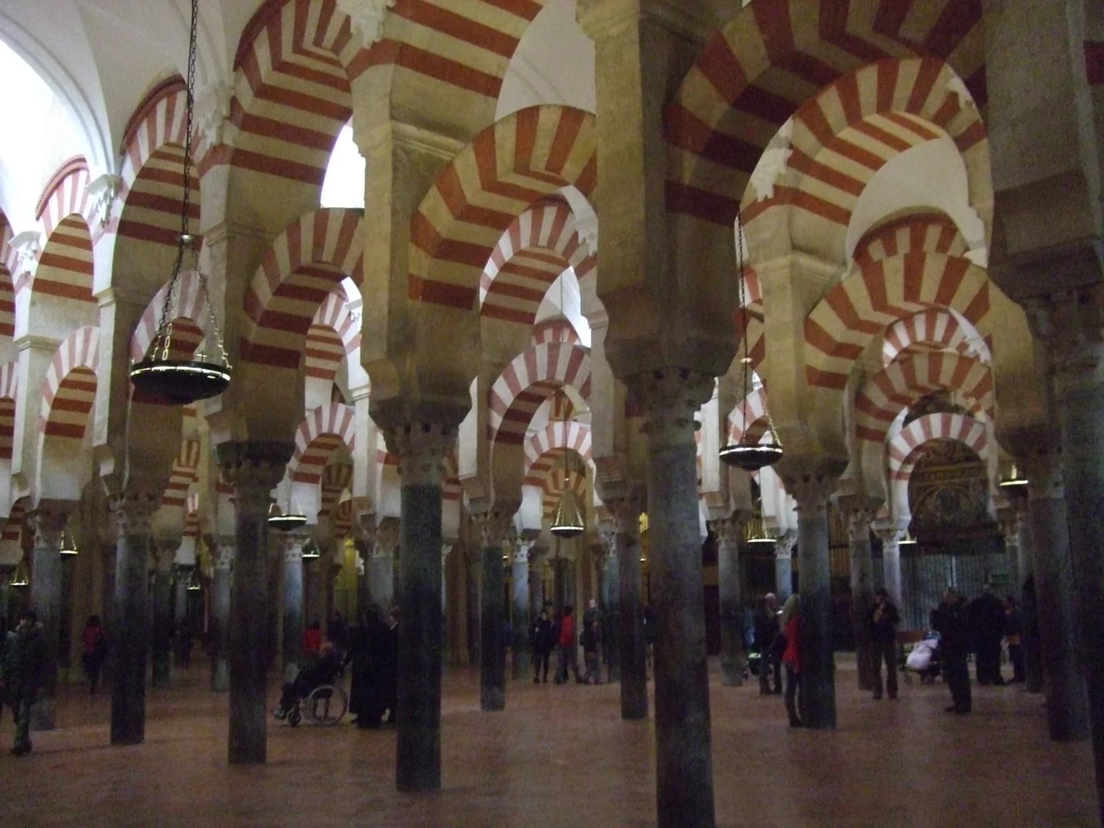 The double arches of the Mezquita at Cordoba, 40 minutes from Seville