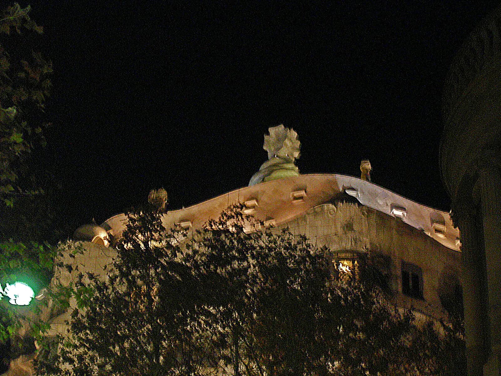 The undulating stone facade of Gaudi's La Pedrera on Passeig de Gracia