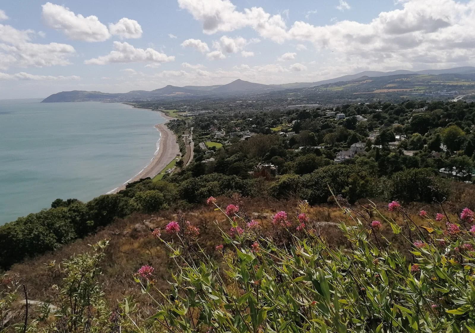 The wooded slopes and coastline at Killiney, south County Dublin