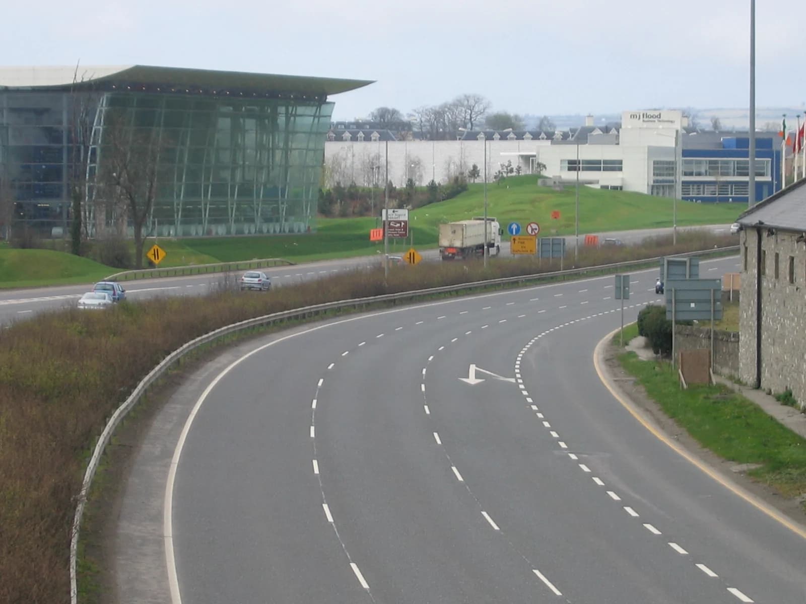 The Naas Road dual carriageway heading west out of Dublin at Citywest
