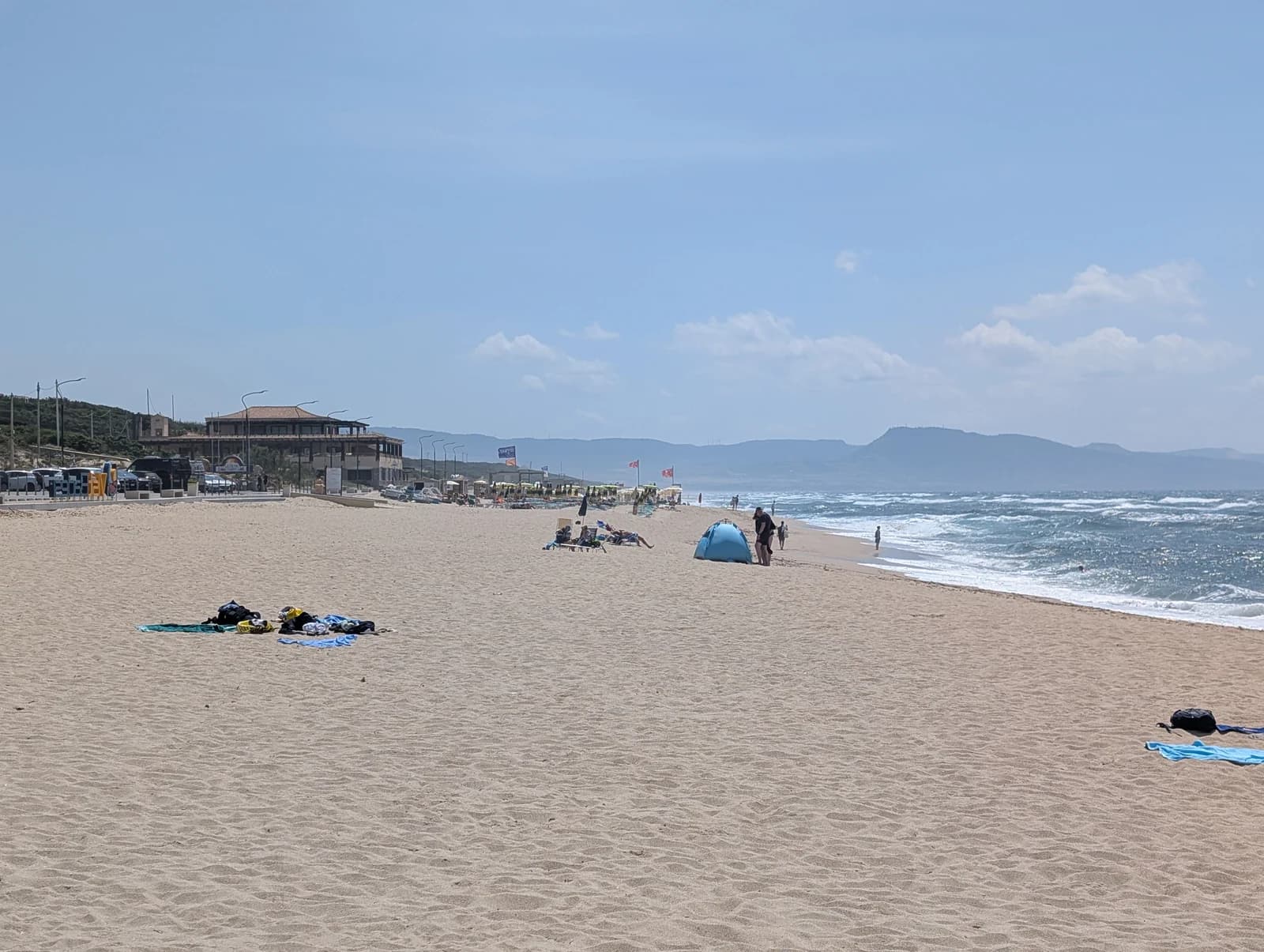 The wide sandy beach of Li Mindi at Badesi on Sardinia's north coast