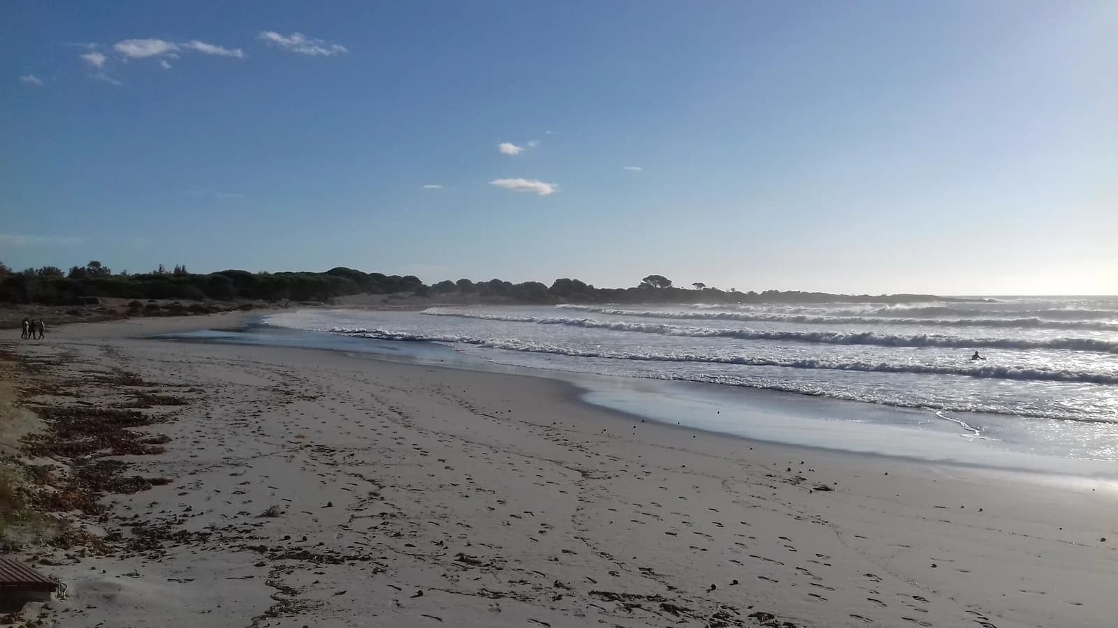 The long sandy beach at Cala Ginepro on the Gulf of Orosei