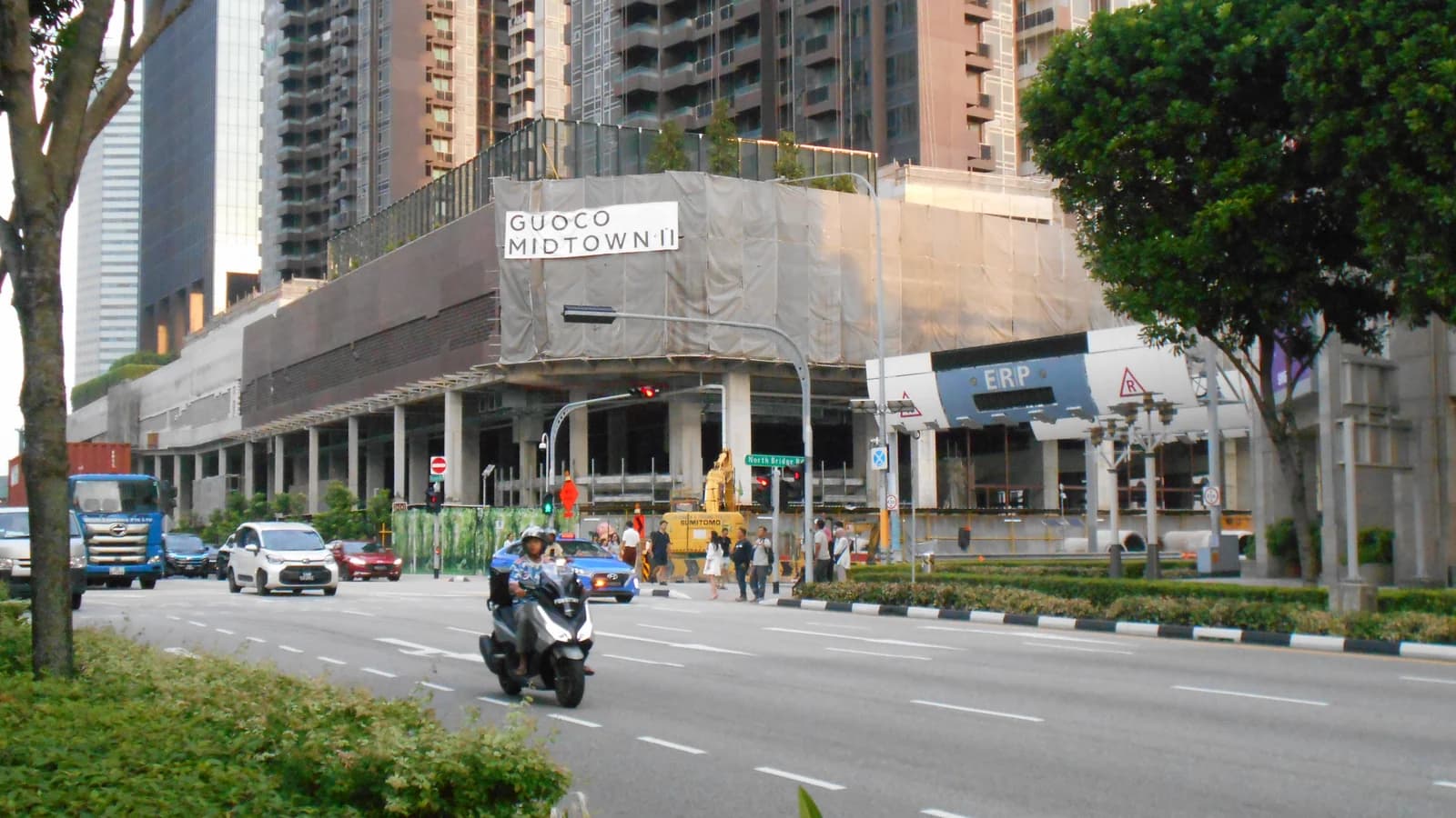 The junction at Bugis looking towards Rochor Road in Singapore