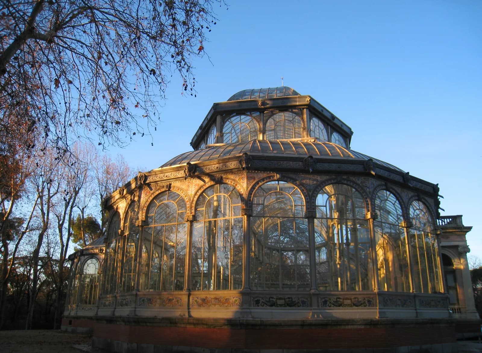 The Palacio de Cristal in the Retiro park, Madrid, near the family friendly hotels on the park's western edge