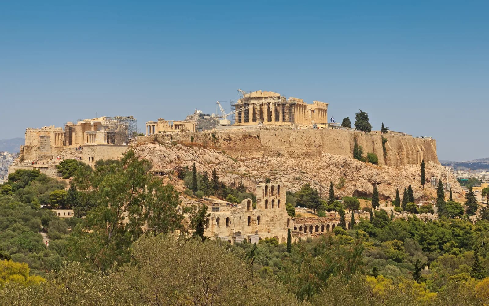 The Acropolis of Athens seen from Filopappou Hill, the anchor of a three-day itinerary