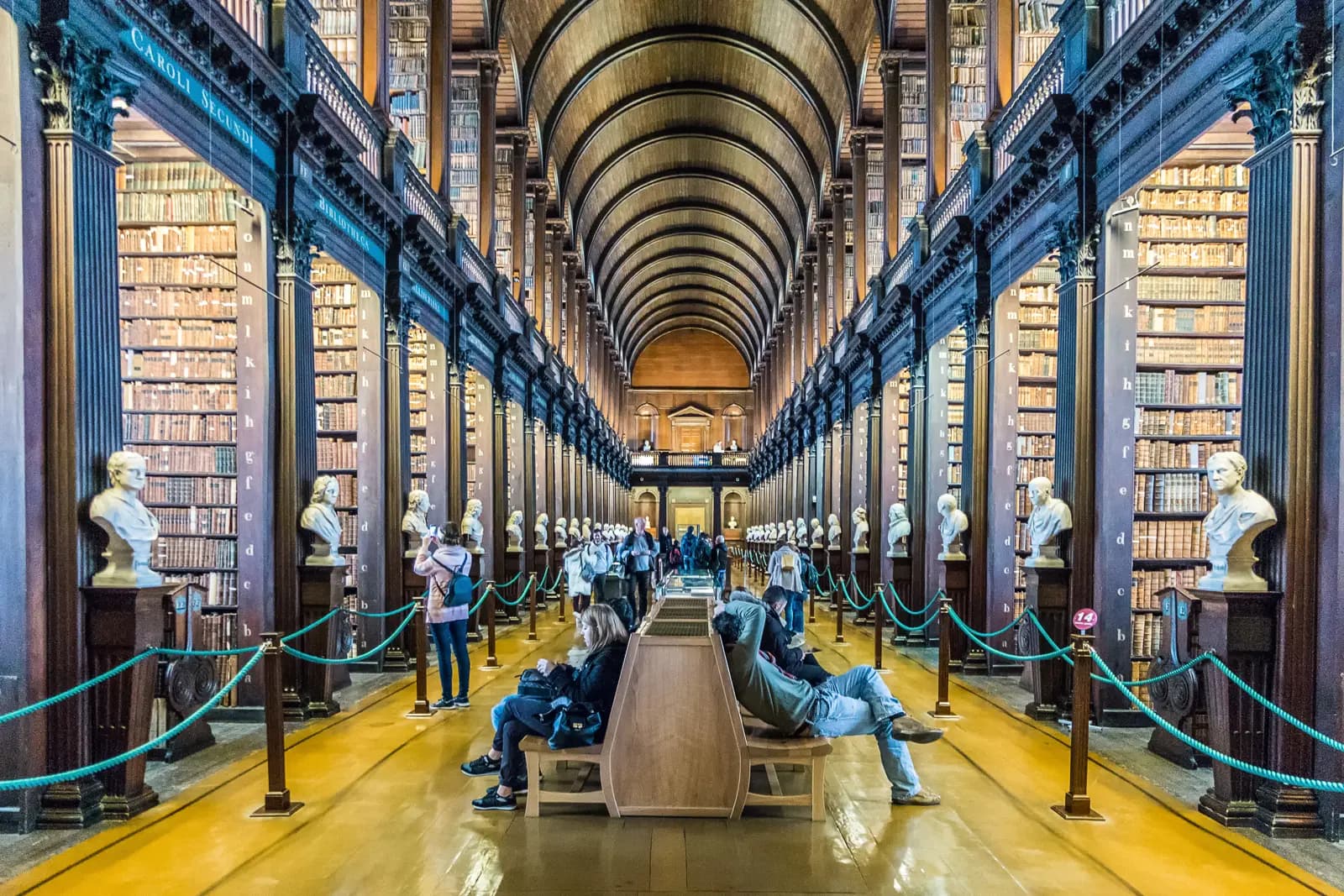 The Long Room library at Trinity College, the first booking of three days in Dublin