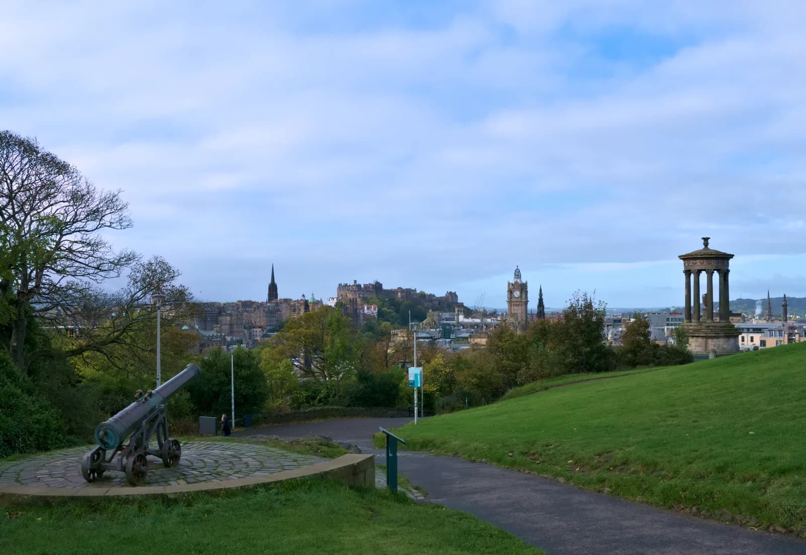 The Old Town skyline seen from Calton Hill in Edinburgh