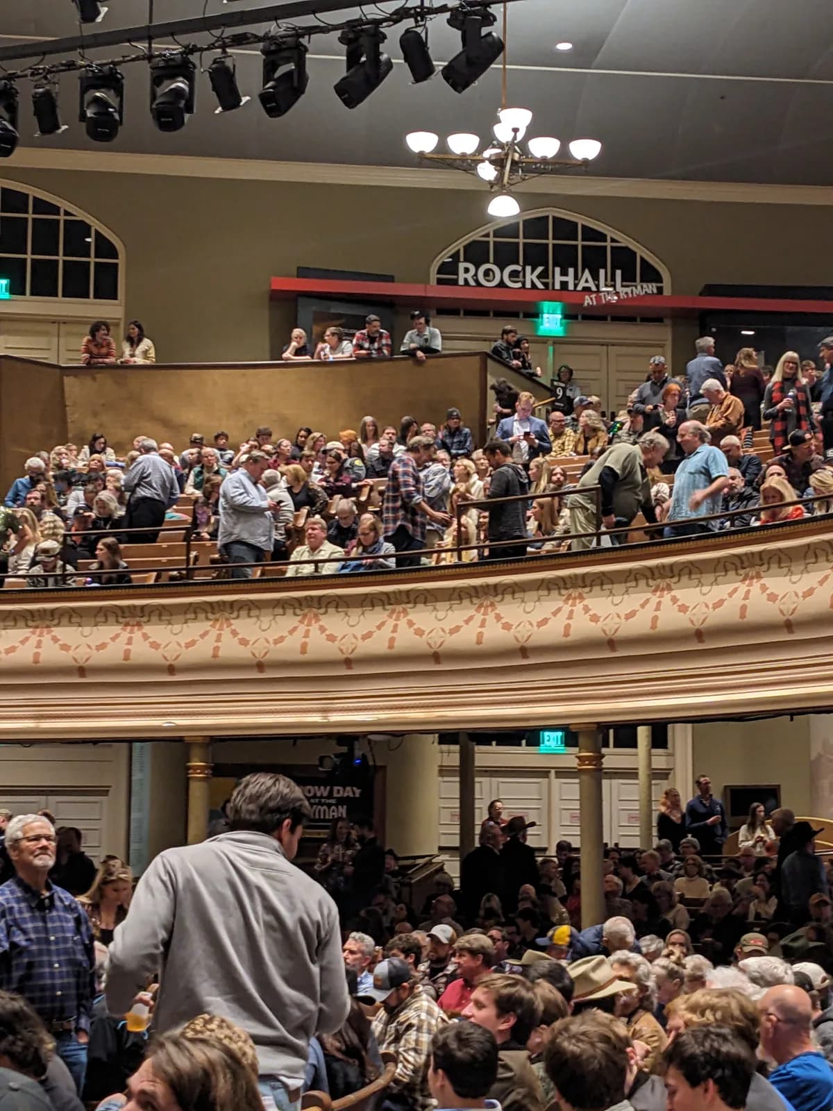 A full house in the pews of the Ryman Auditorium, the heart of three days in Nashville