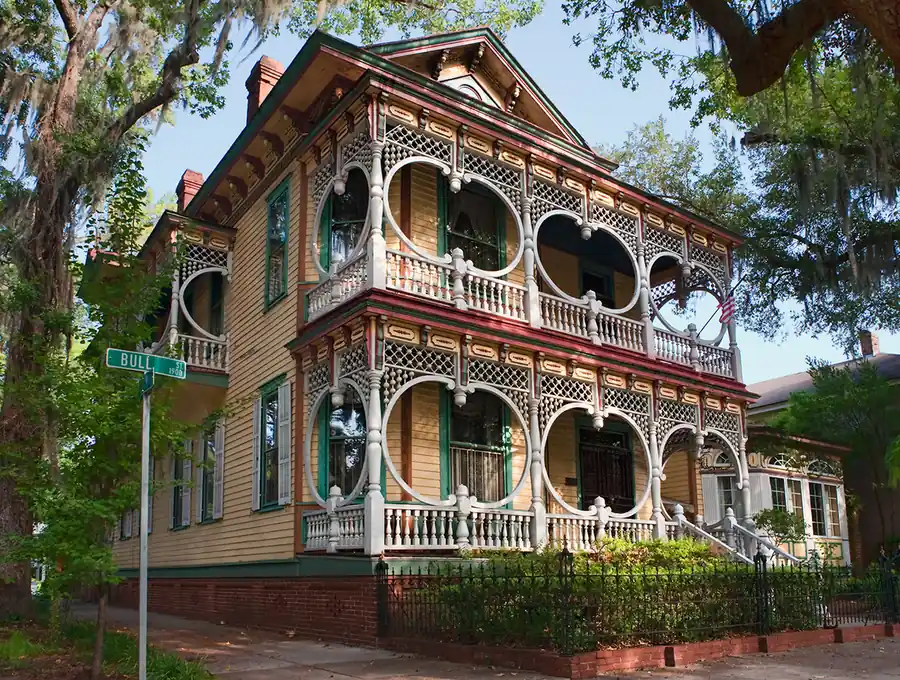 A trolley tour of the Historic District in Savannah
