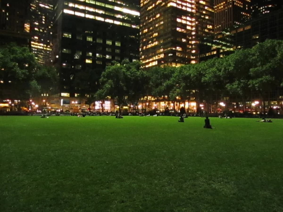 Bryant Park and the New York Public Library in New York