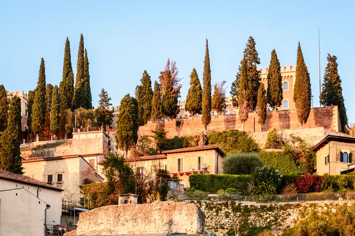 Castel San Pietro at sunset in Verona