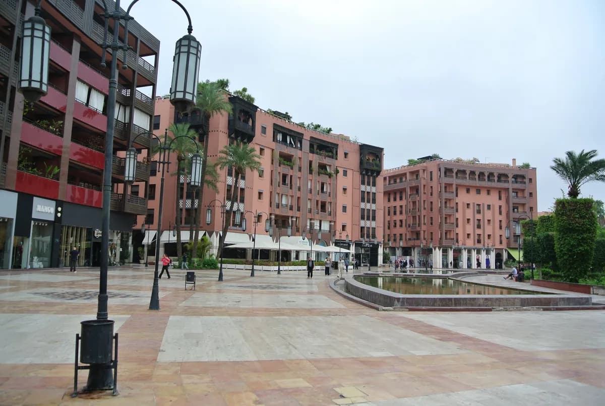 Gueliz (new town) in Marrakech
