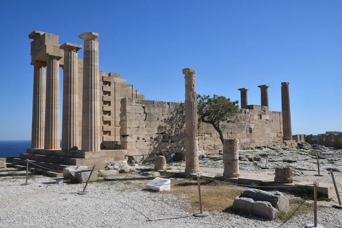 Lindos and its acropolis in Rhodes