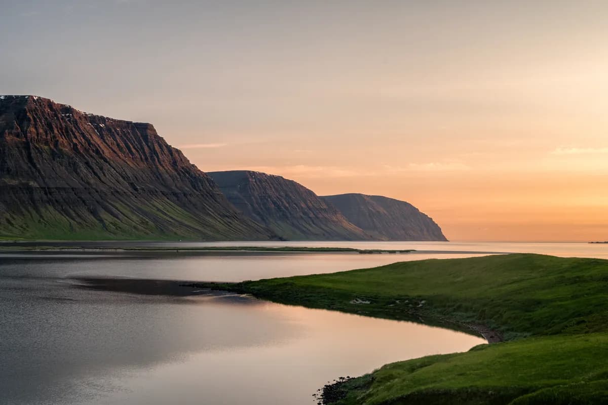 Midnight sun in Iceland
