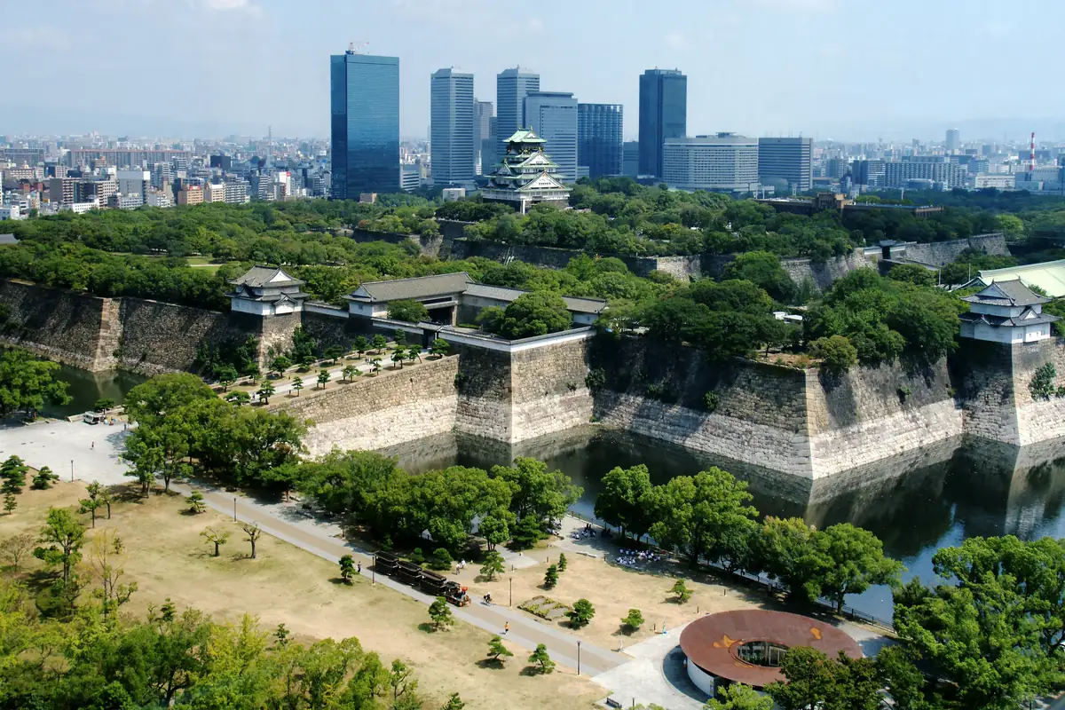 Osaka Castle and Temmabashi in Osaka