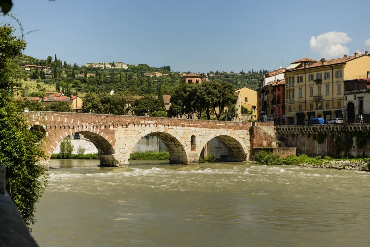 Ponte Pietra & the Roman theatre in Verona