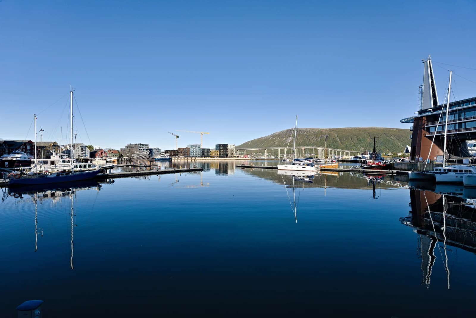 Sentrum and the harbour in Tromso
